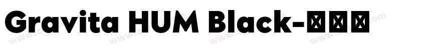 Gravita HUM Black字体转换